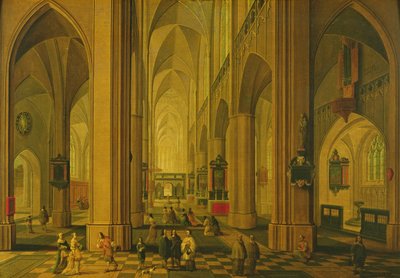 Interno di una Chiesa ad Anversa da Pieter the Elder Neeffs